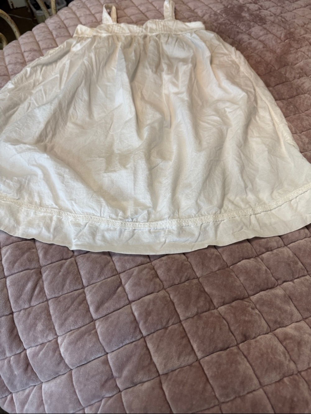 Bonpoint White Cotton A-Line Dress
